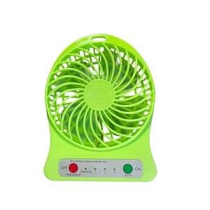 Ventilador verde recargable