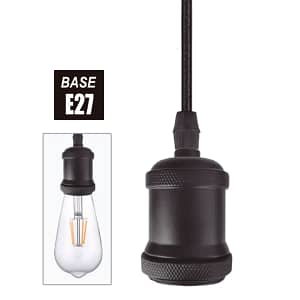 Socket Colgante Decorativo Negro OP-6550 OPALUX