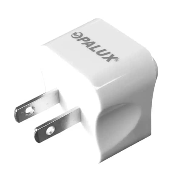 Adaptador Enchufe con Toma Tierra Espiga Plana OP-603-A3 OPALUX