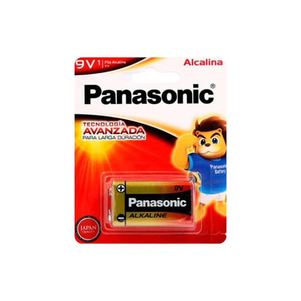 Pila 9V Alcalina Panasonic