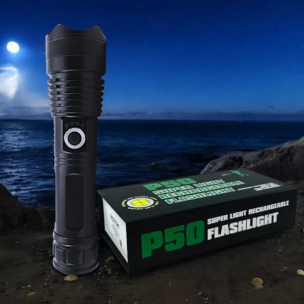 Linterna Led de metal recargable P50 - Imagen 2