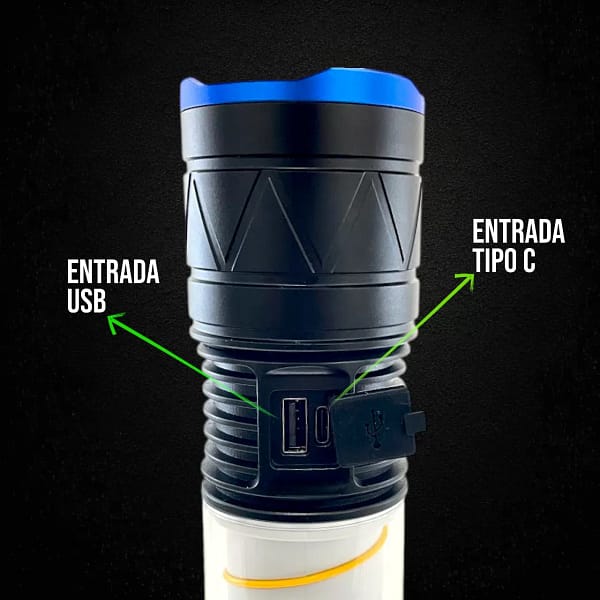 Linterna De larga distancia Usb recargable Zoom - Imagen 5