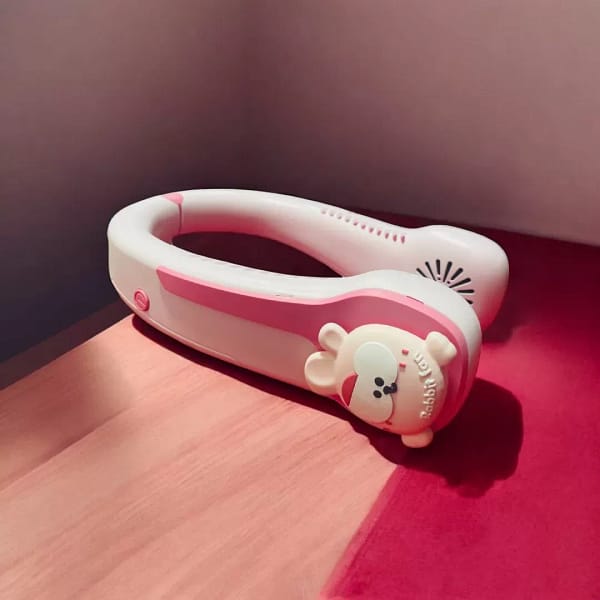 Ventilador de cuello rosa con diseño - Imagen 6