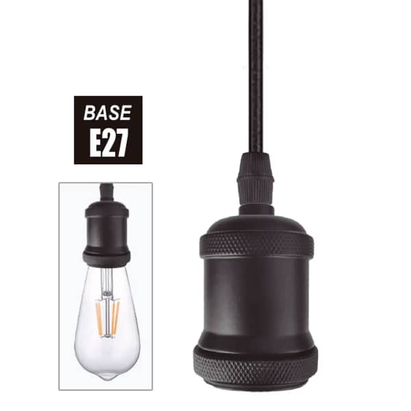 Socket Colgante Decorativo Negro OP-6550 OPALUX