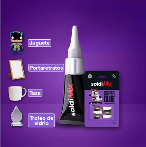 Pegamento Soldimix Instantáneo - Morado - Imagen 4