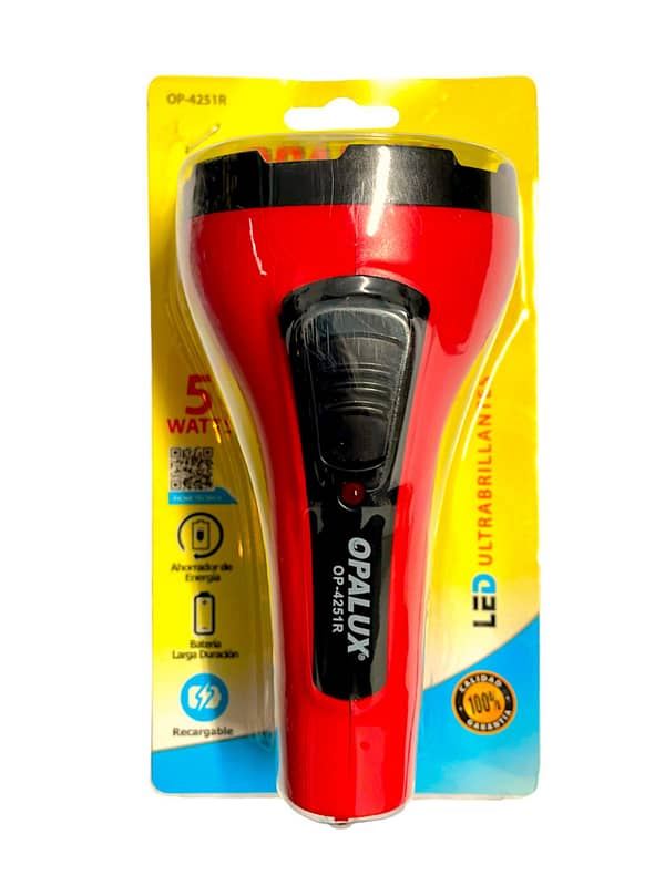 Opalux Linterna recargable Color rojo - Imagen 3